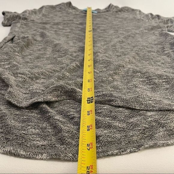 Dina b Heathered gray shirt soft knit with high low hem and side slits - Picture 5 of 9
